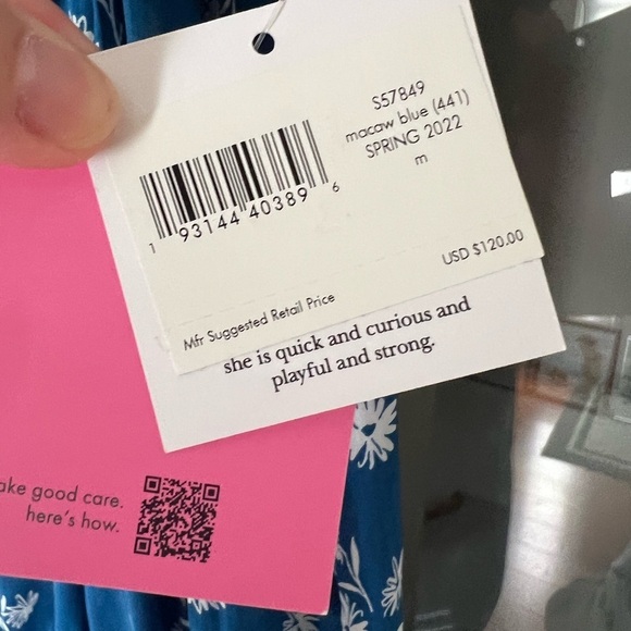 Kate Spade Macaw Blue Floral Romper - Size M - NWT - Picture 6 of 12